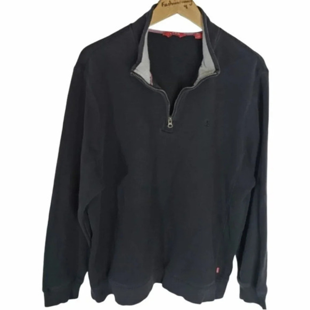 IZOD L black 1/4 zip‎ Sweatshirt